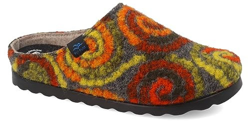 Fly Flot | Bio Style Woman Pantofole Donna, Ciabatta con Tomaia in Morbida Microfibra, Sottopiede in Microfibra Antishock, Made In Italy, Arancio, 37