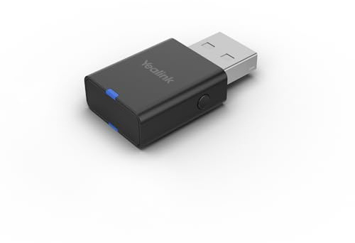 Yealink Adaptador DECT inalámbrico USB, conecta WH62/WH64/WH63 auriculares inalámbricos portátiles para computadora, PC, portátil, teléfono de escritorio Bluetooth