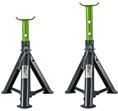 TRUTZHOLM Unterstellbock Achsstützen Abstellbock 2 Stück, 2 Tonnen Traglast pro Stütze Höhe von 245-370 mm faltbar