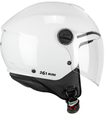 CGM Helm mit offenem Gesicht, 261A Mini Mono, Weiß, YM (49 – 50 cm)
