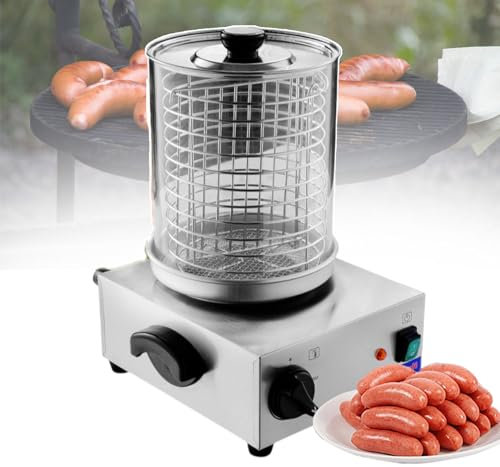 Máquina De Rodillo Para Perritos Calientes,Máquina Para Hacer Perritos Calientes Doméstica/Comercial,Material De Acero Inoxidable,Coloque 15-20 Palos A La Vez,Para Restaurantes,Norod