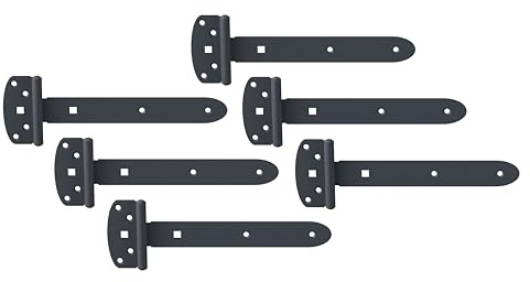 Alberts 840716 Kreuzgehänge | Ovado | mit vernietetem Stift | graphitgrau kunststoffbeschichtet | Band 391 x 58,7 mm | Scharnier 103 x 40 mm | 6er Set, grau