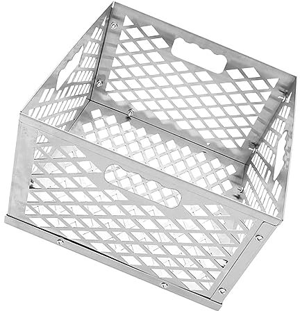Yardwe Holzkohlekorb für Bbq Barbecue Grill Offset Smoker Holzkohle Vorratsbehälter Edelstahl Verwendung Im Außenbereich