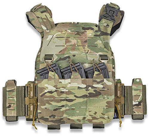 HOPBLOCK Taktische Weste Herren, UTA Militär Plattenträger Weste MOLLE Combat Weste, Militär Airsoft Paintball Einstellbar Einsatzweste Tactical Vest für CS Outdoor Training