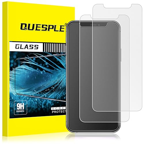QUESPLE [2 Stück] Matt Panzerglas für iPhone 11/XR, Anti-Fingerabdruck, Blendschutz Matte Schutzfolie, Anti-Kratzen, Ultra-klar Gehärtetem Glas Displayschutzfolie
