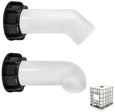 Udbrud 2 Stück Ablaufstutzen mit IBC-Mutter, Wassertankdüse, Ventil, Düse Stöpsel S60 x 6, Schlauchdüse, Universaladapter für IBC-Anschluss