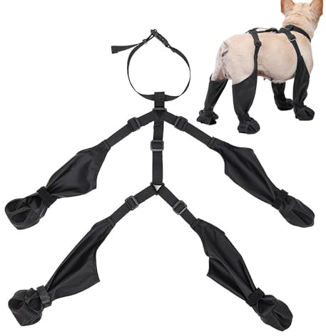 Hundeschuhe Winter - Hundeschuhe Hosenträger | Hundestiefel & Pfotenschutz | Hosenträger Hund Schneestiefel | Schneestiefel Katzenschuh | Anti-Rutsch-Hundeschuhe für mittelgroße und große Hunde
