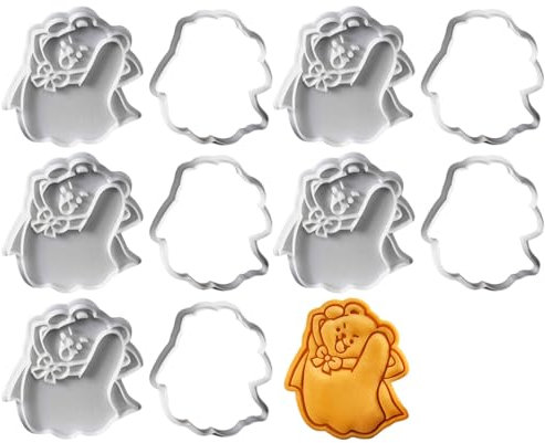 Set di 5 stampi per biscotti a forma di orsetto, per Halloween, adatti per feste di famiglia
