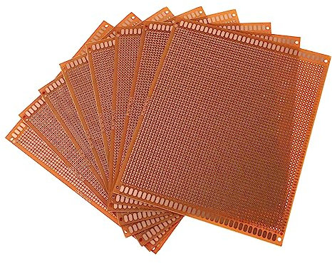 CAXUSD 8pcs Professional Pcb Circuit Boards for Diy Experiments Breadboard Compatible Soldering Friendly
