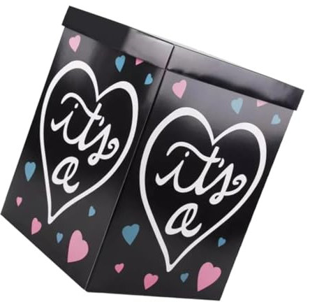 Mobestech 1pezzi Scatola Per Rivelazione Gender Reveal Palloncino Scatola Decorativa Per Shower Articoli Per Feste Per Ragazzo Ragazza Ragazza o Bambine