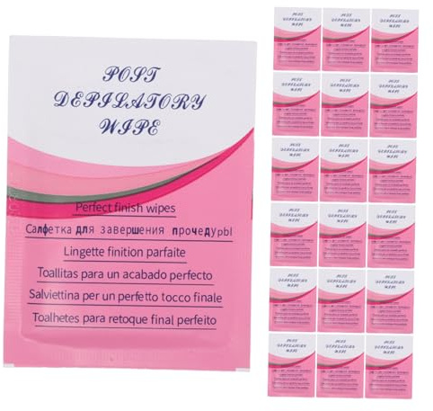 Lingettes Nettoyantes à Cire 50 Pièces, Non Tissées, Soin Post Épilation | Glycérine, Usage Après Épilation, Nettoyage Complet des Résidus, Format Pratique pour Voyage