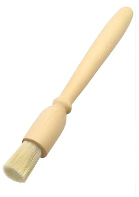 Pastry Brush Wooden Handle Natural Bristles 18cm Butter Glazing Basting BBQ Baking Oil Brush for Paratha Bread Cakes Pies Roasting Egg Wash Dough Grilling Cooking Kitchen Baking Tool Accessory (1)