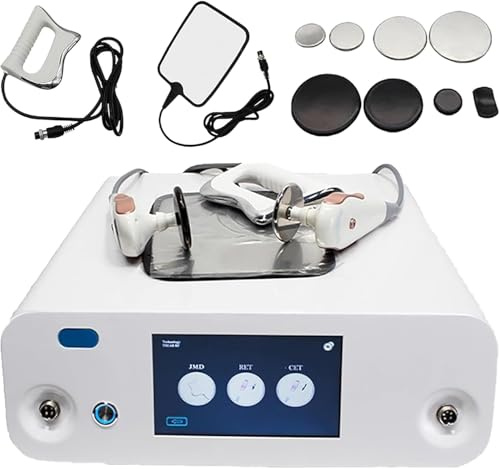 Dispositivo Tecar Cet Ret 448 Khz Per Fisioterapia, Gestione Del Dolore Con 8 Sonde E 2 Manipoli, 1 Piastra Negativa E 1 Bisturi, Lifting E Rassodamento + Modellamento + Assistenza Sanitaria
