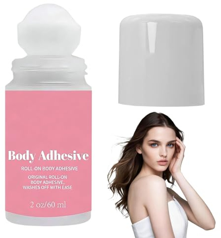 Adhesivo Corporal En Roll-On 60 Ml, Pegamento Invisible Para La Piel, Cinta De Fijación Invisible De Cuello Bajo, Adecuado Para Medias De Compresión, Pantys, Tirantes De Sujetador, Etc