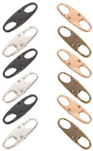 MOTHNUR Lot de 12 Clips de Fermeture Éclair Antivol de 8 Double Ouverture, Mini Mousquetons de Remplacement pour Paquet à Dos et Bagages, Accessoires de Sécurité pour Camping et Randonnée