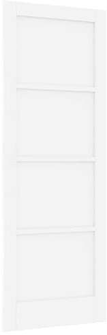 Yisssmeng Puerta corredera blanca 78 x 211 cm madera de pino y madera contrachapada Puerta de habitación