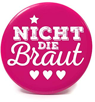 Frau WunderVoll® 6 JGA Buttons PINK, Nicht DIE Braut/junggesellenabschied, Mädchen, Braut, Hochzeit, JGA Deko, JGA Accessoires, Mädelsabend, Schleier, Traumbraut