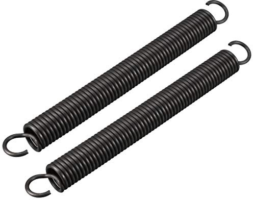 sourcing map 2 Stück 2,5 mm Drahtdurchmesser, 18 mm Außendurchmesser, 180 mm Freie Länge Federstahl Kleine Doppelhaken Zugfeder