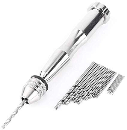 Mano torsione trapano mini pin morsa utensili rotativi 0.3mm-3.6mm intervallo di presa con 25 punte trapano HHS foratura del legno