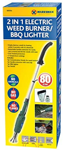 2 in 1 Electric Weed Burner - 2000W & BBQ Lighter, Camping, Weeding Wand | Garden Weeds Killer, Blowtorch, 2000 Watt | 80Cm, Multi Purpose Gardening Hand Tool, Igniter