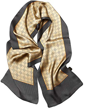 UK_Stone Klassisch 100% Seide Paisley Blumen Doppelschicht Halstuch Herren Schal 10MM