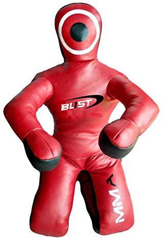 MMA dummy judo brottningsdummy boxningssäck brasiliansk BJJ JIU Jitsu sittande position dummy brottning kampsport boxning karate träningsdummy (OFYLLD (rött sylläder, 178 cm (70 tum))