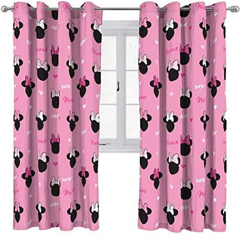 Jay Franco Disney Minnie Mouse Herzen und Liebe 183cm x 168cm Vorhänge - 2-teilige