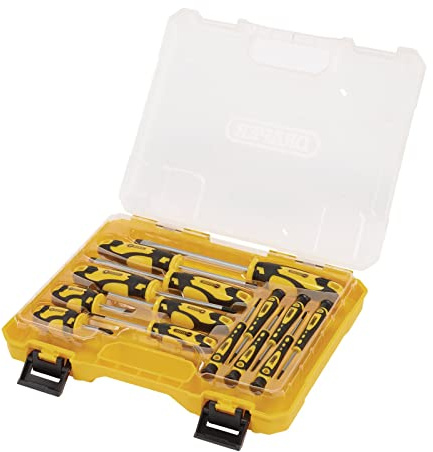 Draper 03988 Screwdriver Set with Case, Yellow (14 Piece), DIY Tools