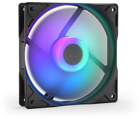 ENDORFY Stratus 120 PWM ARGB, PC-Gehäuselüfter, 120 mm ARGB, optionaler automatischer Lüfterstopp, großer Drehzahlbereich mit PWM-Steuerung, hohe Leistung bei Strömungsbeschränkungen, EY4A008