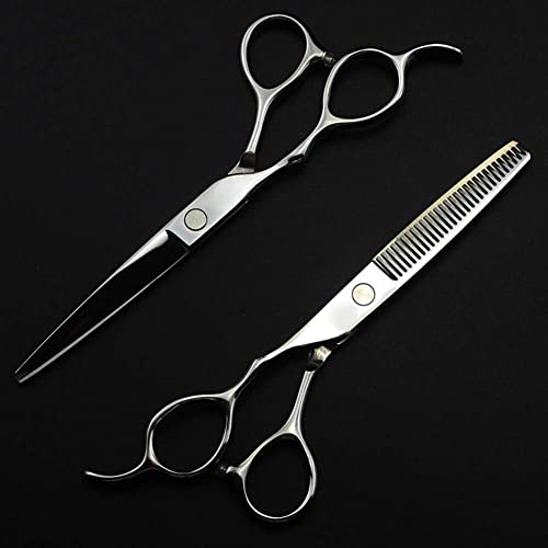 Linkshänder Friseurschere Familie Haarschneiden Professionelle Haarschneidewerkzeuge, Scheren Friseur Set Effilierscheren Set, 5,5 Zoll Set