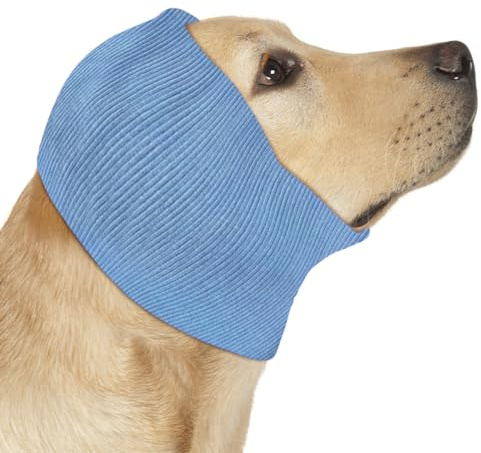 COMFPET Happy Hoodie für Hunde & Katzen, Lärm- & Gehörschutz, beruhigende Ohrenschützer, Ohren- & Windschutz, reduziert die Angst vor Feuerwerk, ideal für die Zeit nach Einer Operation, XL(Blau)