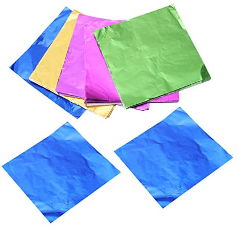 BESTonZON 5 Packungen Folienpapier Für Lebensmittel Aluminiumpapier Folienbonbons Zinnfolienpapier Mit Folie Ausgelegtes Backblech Folienverpackung Geschenkpapier Aluminiumfolie Schokoriegel