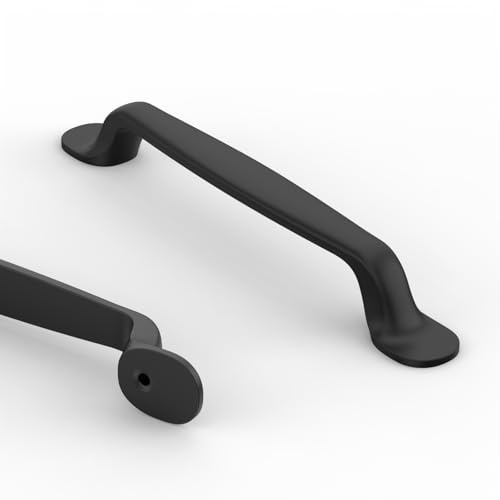 9BUILD 10 stycken svarta möbelhandtag, 128 mm, handtag för köksskåp, skåphandtag i zinklegering, köksskåp (EU0053)