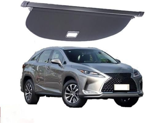 YPJHMXQXQ Einziehbar Kofferraumabdeckung Laderaumabdeckung Cargo Cover Rollo für Lexus RX350H 450H0-450 2016 2017 2018 2019 2020 2021 2022, Shielding Security Trennwand Aufbewahrung Schutz ZubehöR