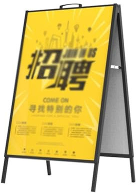 Plakatständer, Bürgersteigtafel mit horizontaler Sicht, Faltbarer Handzettelständer, Werbeständer mit stehendem Kartenschlitzdesign für Werbung für Hochzeiten (Farbe: D-60 x 90 cm,