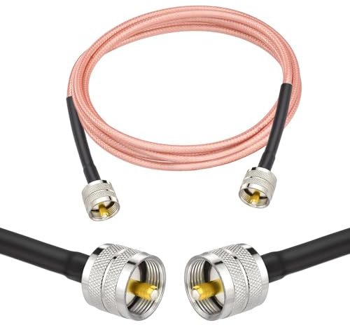 Superbat Cavo coassiale radio CB RG142 UHF PL259 a PL 259, 1,8 m | Connettori pl259 50 Ohm Bassa Perdita per CB Radio Antenna Analizzatore SWR Meter Prosciutto Radio Carico fittizio