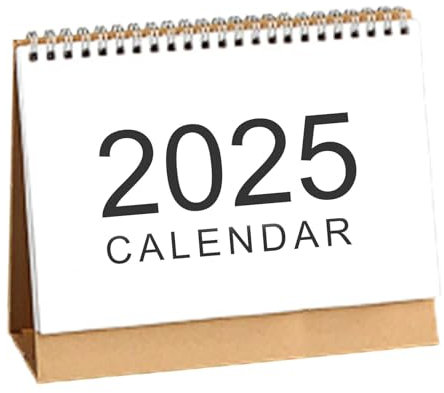 Amesor Kalender für den Schreibtisch, Desktop-Kalender 2025,Stehender Desktop-Planer - Jahreskalender mit Doppeldrahtkalender von September 2024 bis Dezember 2025 für den Schreibtisch