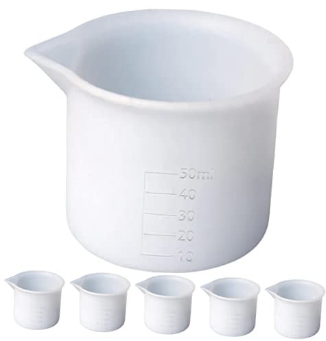 PAMINGONO 6pezzi Tazze Misuratrici Silicone Utensili Per Mischiare e Te Misurini Antiaderenti Per Artigianali