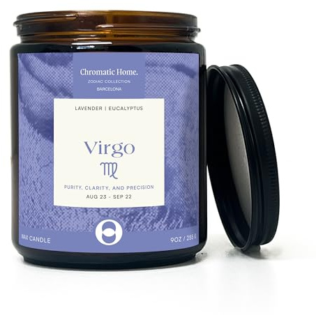 Astrology gifts para Virgo women, Cera Zodíaco 9oz con 50h de quema, Regalos para Cumpleaños en Agosto y Septiembre