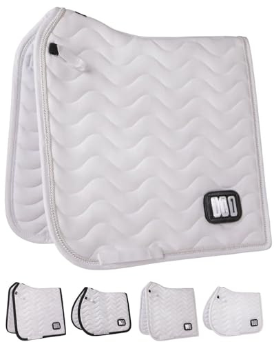 NETPROSHOP Schabracke Versehen mit Nummernhalter Vielseitigkeit und Dressur Pony und Full, Groesse:Full, Farbe:D Weiss