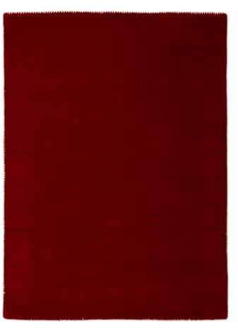 carpetfine handgefertigter Wollteppich Gabbeh Lola Rot 120x170 cm Weich, Hochwertig, Zeitlos | Reine Schurwolle für Gemütlichkeit & Eleganz im Wohn- und Schlafzimmer