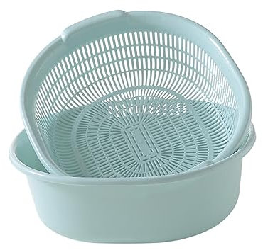 SOIMISS 2 1 Coladores Colador De Frutas Plato Lavar Colador De Verduras Blue