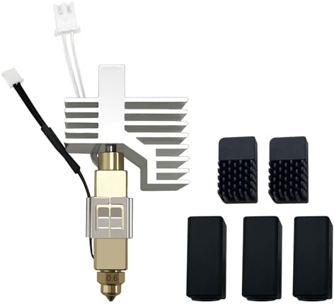HzdaDeve 0.6MM Keramik Hotend für Centauri Carbon Print Head Extruder Kit Hot End Kühlkörper mit Extra 2PK Silikonabdeckung und 2PK Düsenbürsten für Elegoo Centauri