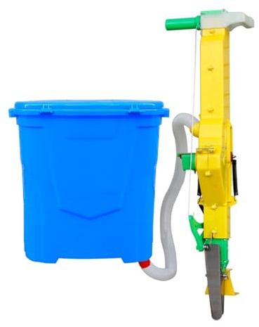 sunbiaouk Esparcidor Manual de Fertilizantes para maíz, fácil de Usar, Descarga y Profundidad Ajustables, Capacidad de 45 l.