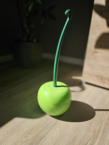 Klobürste Apfel - witzige WC Bürste mit Halter - Geschenkidee fürs Gäste-WC, Bad & Toilette - originelle Deko Badezimmer - Toilettenbürste rot grün- Gag Geschenk für Haushalt & Küche - Bad