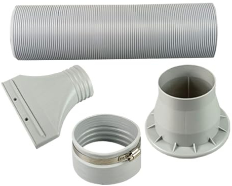 Kit de ventana de aire acondicionado portátil, manguera de escape de aire acondicionado portátil, adaptador de ventilación de ventana, conducto de extensión para el hogar, dormitorio, sala de estudio