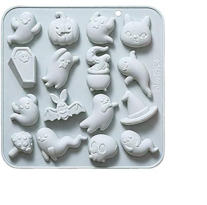 CWED Set di 16 Formine per Biscotti di Halloween, Zucca, Cappello da Strega, Pipistrello, Fantasma, Teschio, Acciaio Inox Stampi Biscotti per DIY Cottura Halloween Decorazioni Dolci Biscotti