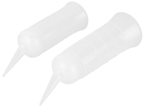 BATHVEVE Botella de Tinte Cabello de Plástico 2 Unidades 120ml y 260ml Aplicador para Distribución Uniforme Adecuado para Peluquería y Uso en Cuero Cabelludo