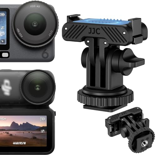 JJC Abnehmbare Magnetische Blitzschuh Halterung für DJI Osmo Nano Action 6 | Kaltschuh Magnethalterung für DJI Osmo Nano & Action 6, Magnet Cold Shoe Adapter mit 1/4-20 Gewinde für Stativ & DSLR Kamera
