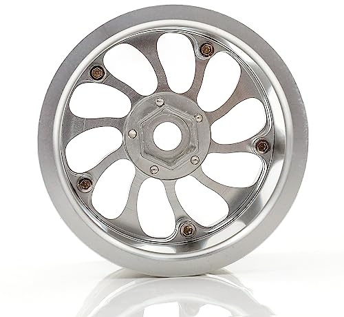 Ausla Aluminum Alloy Wheel Rim, 2.2inch Beadlock Hub for 1/10 Axial Wraith 90048 RR10, Easy Install, Strong Support, Perfect for DIY Remote Control Cars